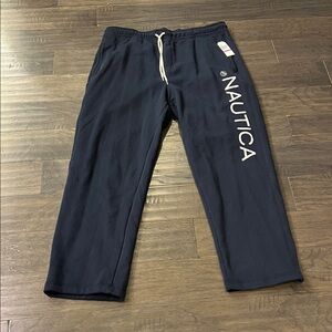 Nautica Navy Blue Sweatpants Pants new embroidered Mens Size XXL